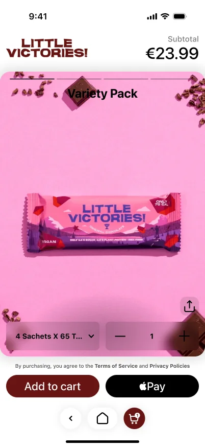 A Little Victories variety pack in the Forage storefront